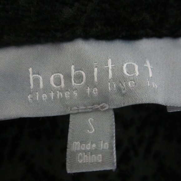 Habitat Womens Small Black Long Sleeve Textured Velour Blazer Jacket S - Picture 4 of 5